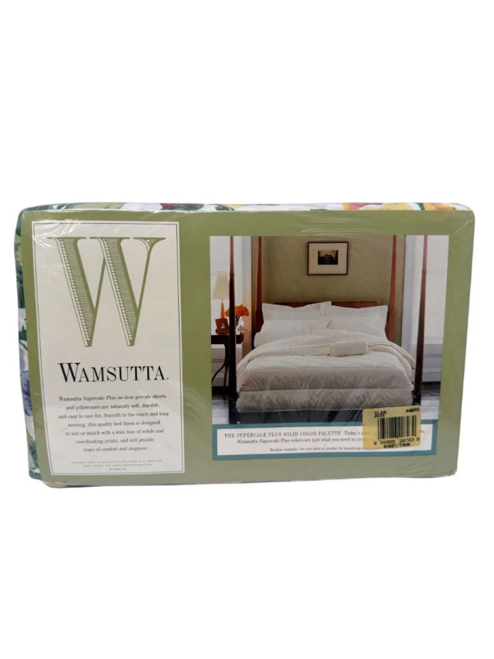 Wamsutta Twin Bed Sheet Set 3 pc Cottage Floral Cotton Blend Percale NEW